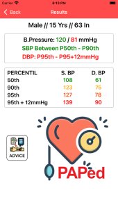 Pediatric Blood Pressure AAP 2.7 screenshot