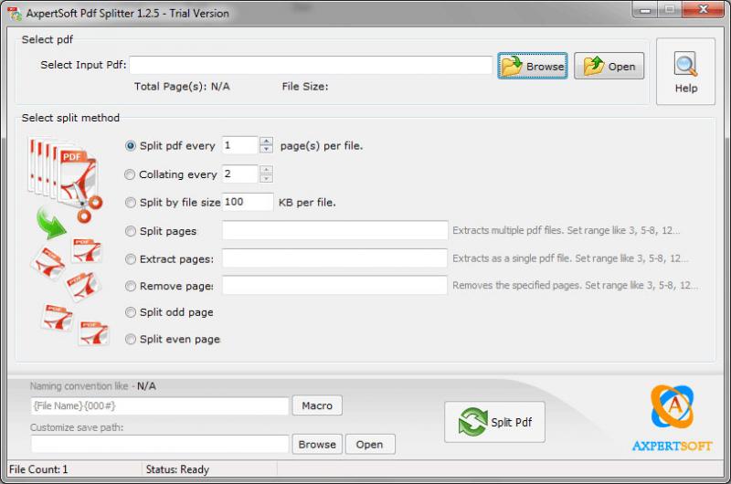 Pdf page separator software