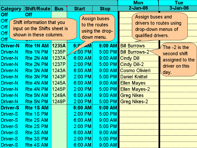 Typical Bus Driver Rota School Bus Driver and Route Schedules 7.13 on FileCart